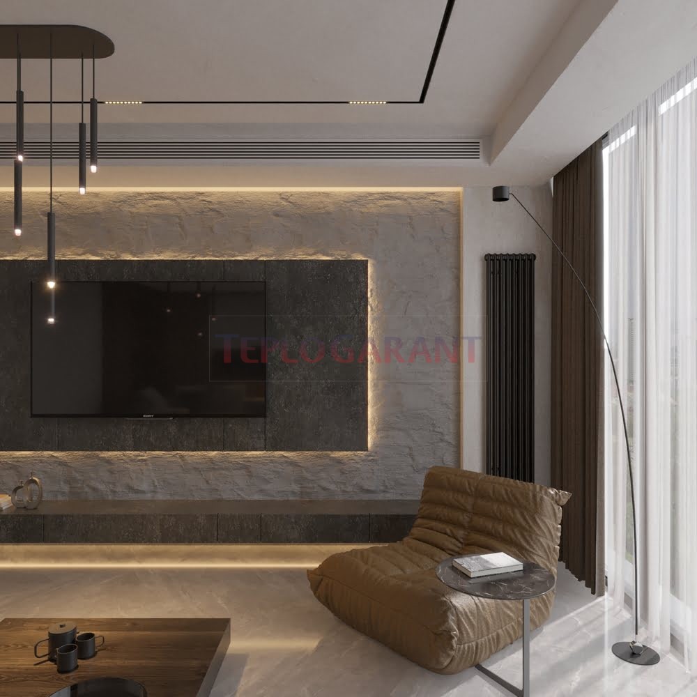 Дизайнерський вертикальний радіатор IRSAP Tesi 2 1800x360 Чорний Cod.50