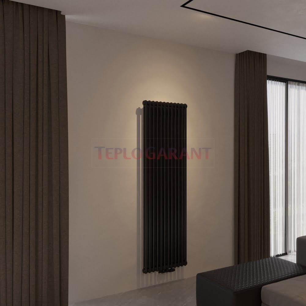 Дизайнерський вертикальний радіатор IRSAP Tesi 2 1800x540 Чорний Cod.50