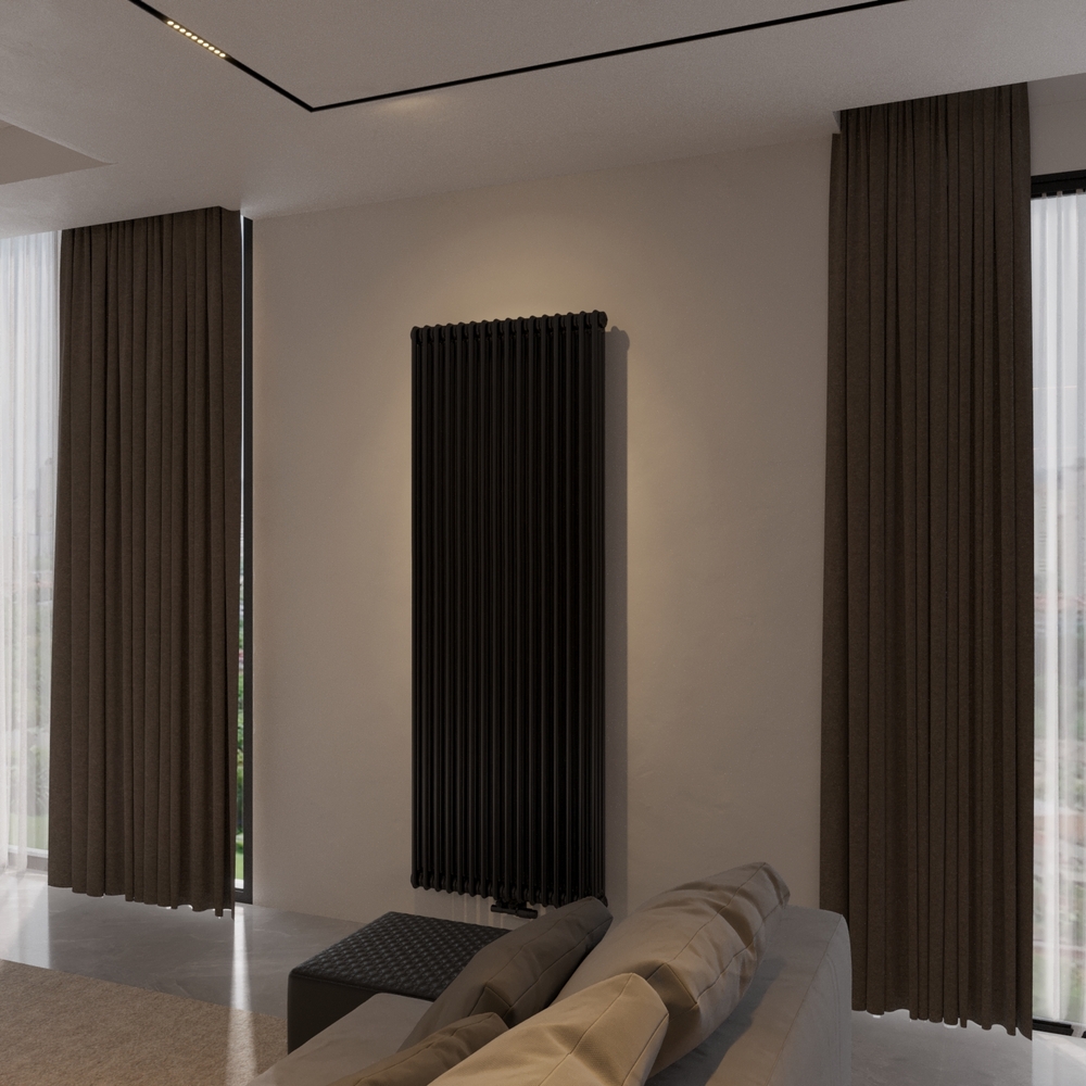 Дизайнерський вертикальний радіатор IRSAP Tesi 3 2000x720 Чорний Cod.50