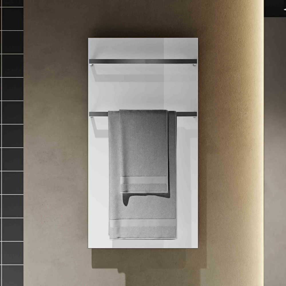   Дизайнерська електрична рушникосушка HYBRO Onyx 2M Біла