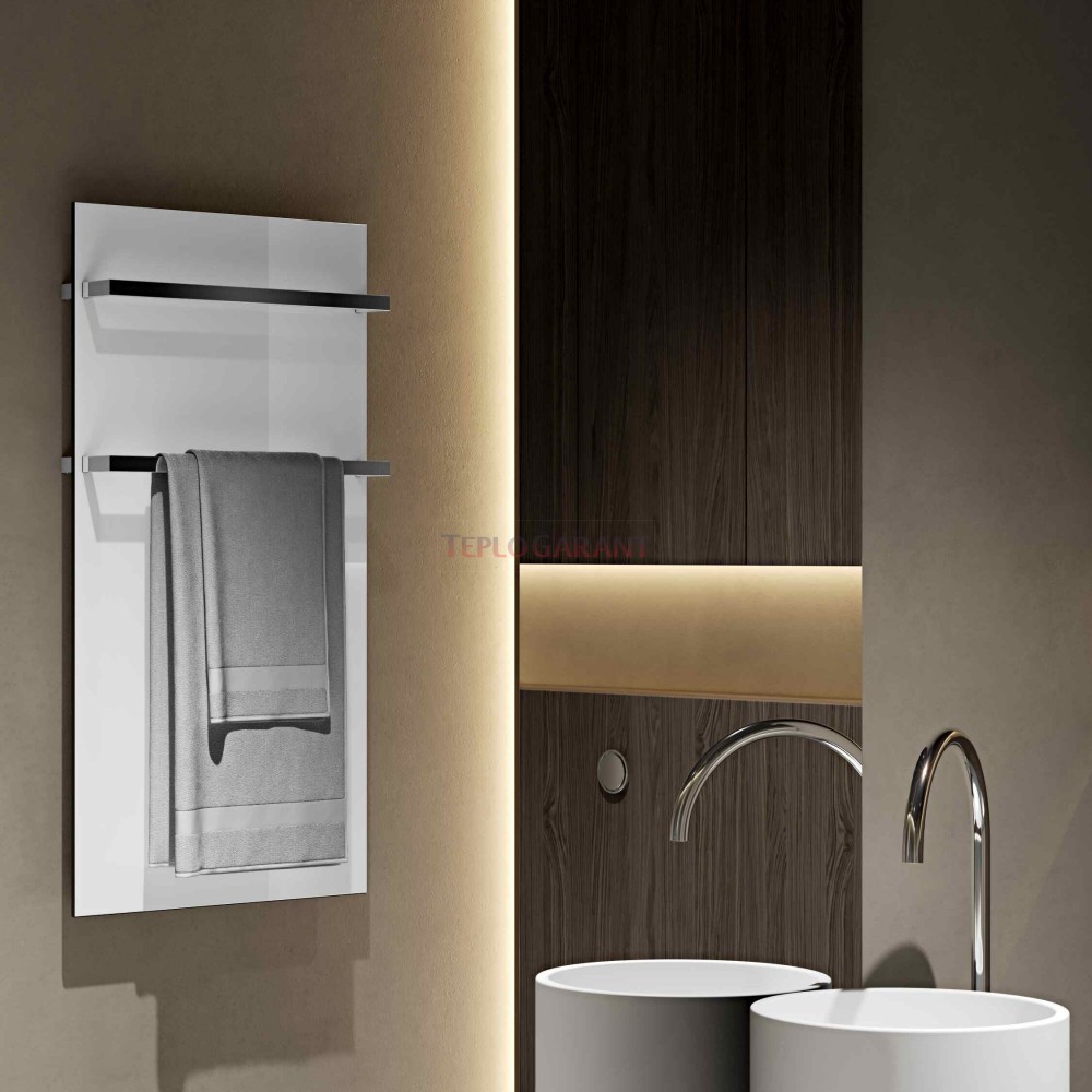   Дизайнерська електрична рушникосушка HYBRO Onyx 2M Біла