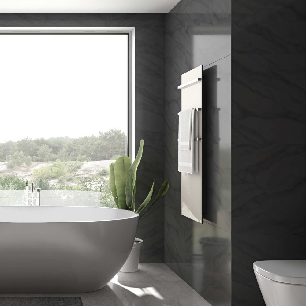 Дизайнерська електрична рушникосушка HYBRO Onyx 3M Біла