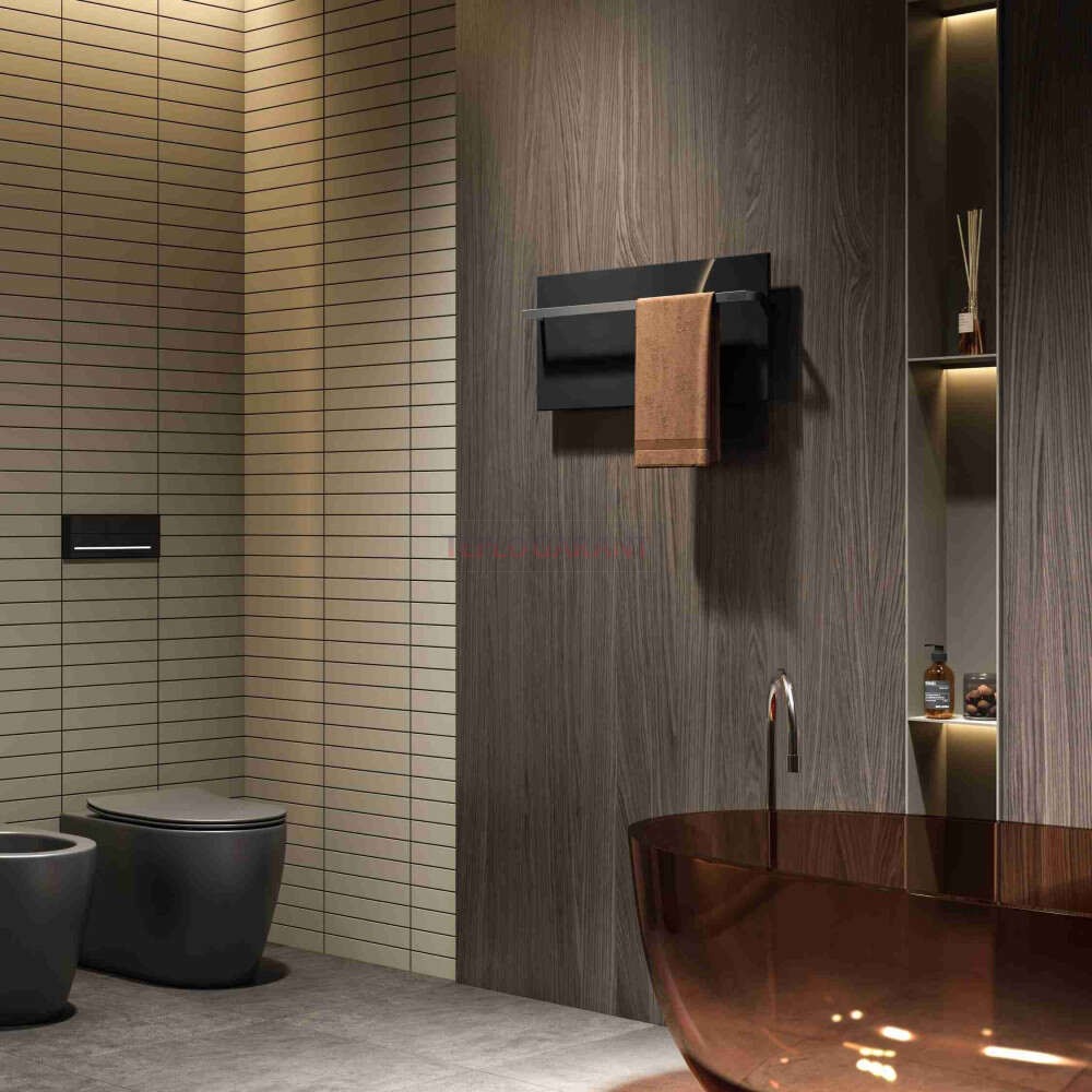 Дизайнерська електрична рушникосушка HYBRO Onyx 1L Чорна