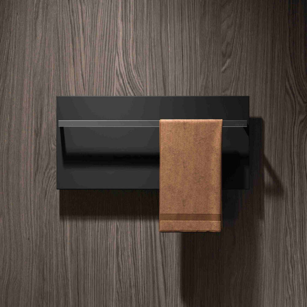 Дизайнерська електрична рушникосушка HYBRO Onyx 1L Чорна