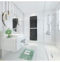 Дизайнерский электрический полотенцесушитель Zehnder Folio Glass FZB-180-042/F