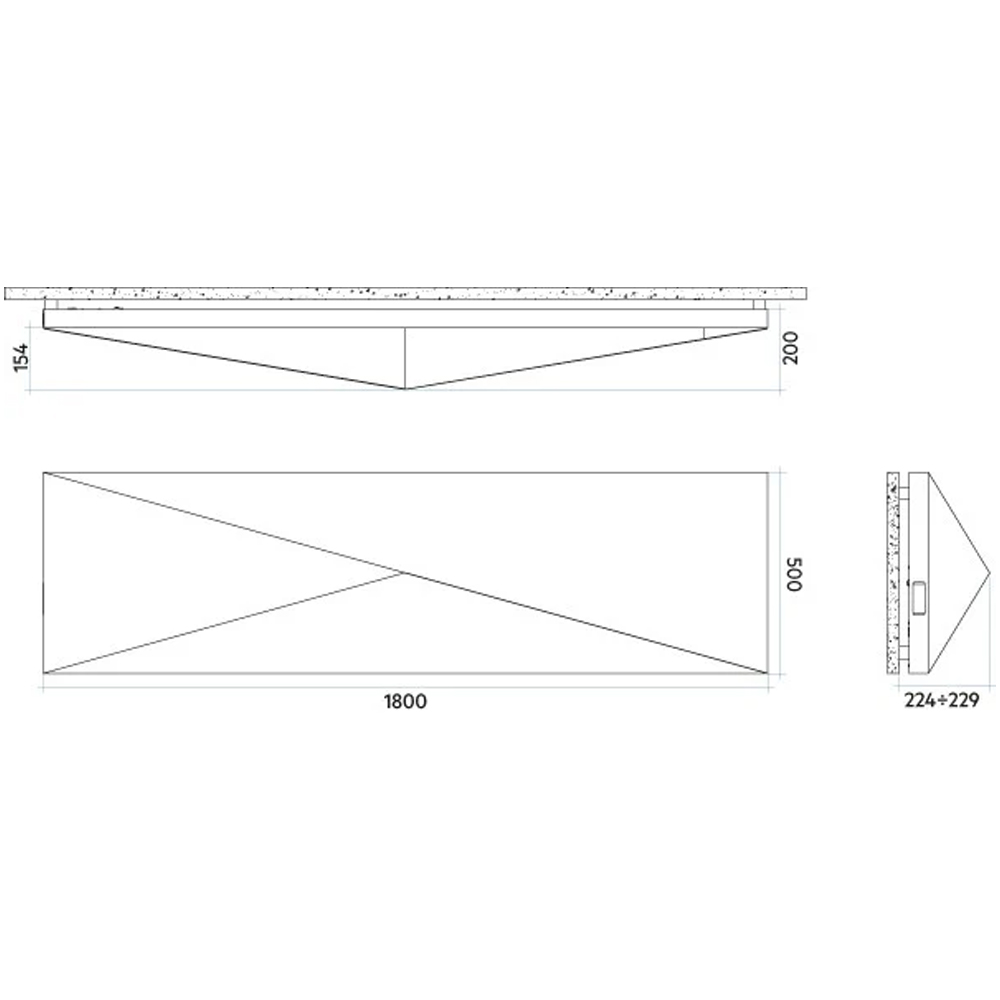 Дизайнерський електричний радіатор Irsap Polygon Horizontal