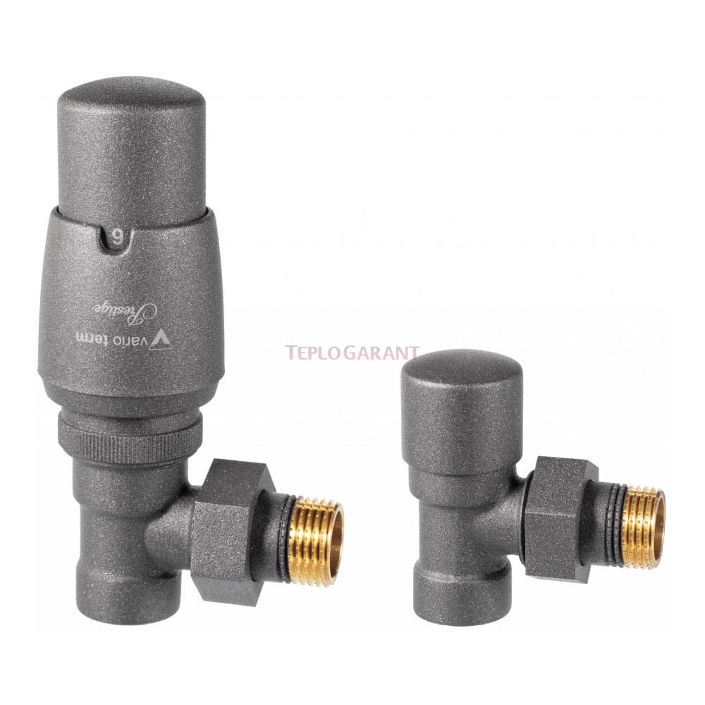 Кран радиаторный Vario Term Royal Гранит угловой
