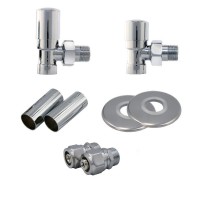 Кран радіаторний Vario Term All In One Swing Чорний глянцевий прямий