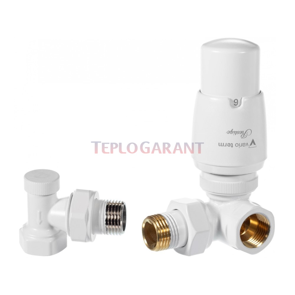 Кран радиаторный Vario Term Master Матовый белый правый
