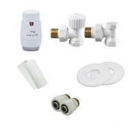 Кран радиаторный Vario Term All In One Elegant Никель шлифованный прямой
